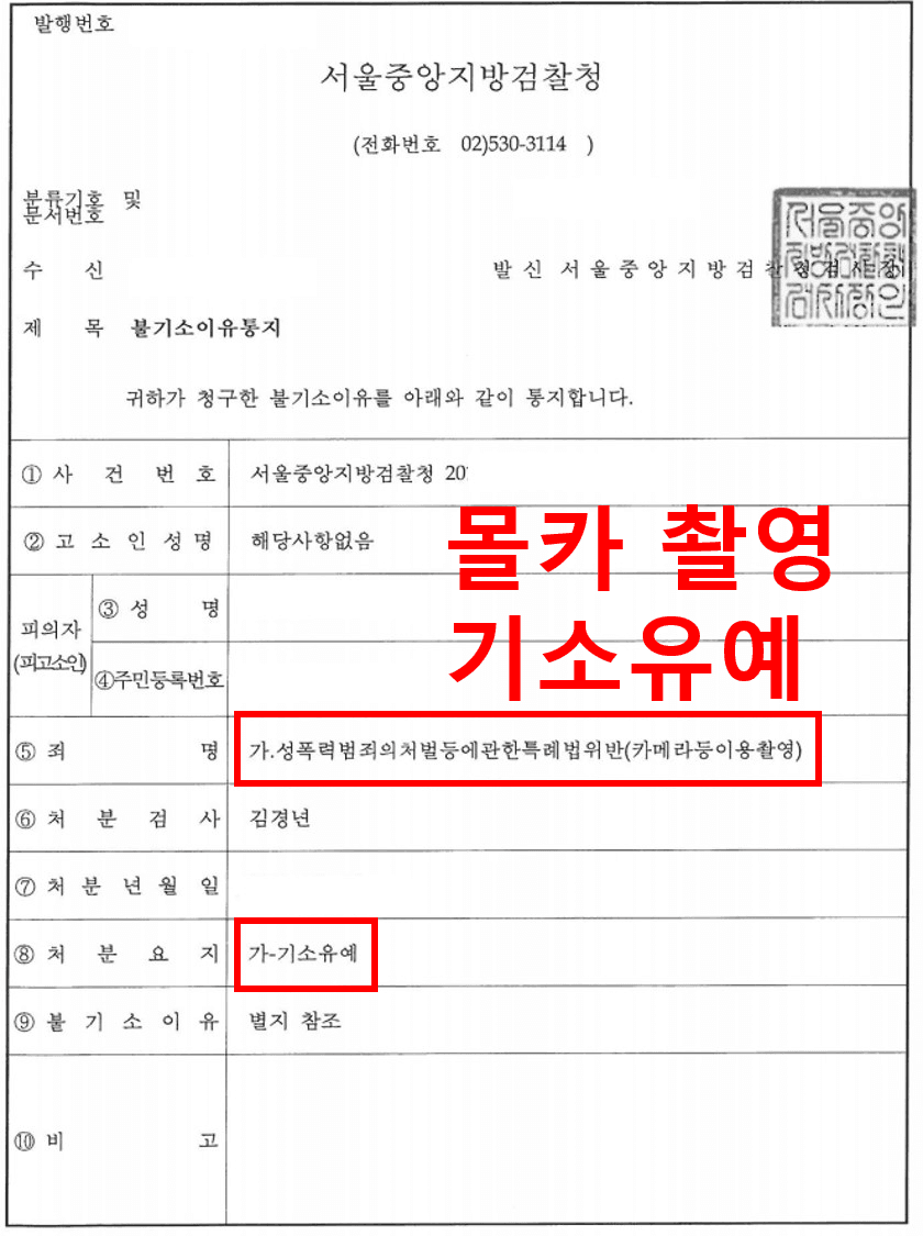 판결문·처분 결과 문서 (개인정보 마스킹)