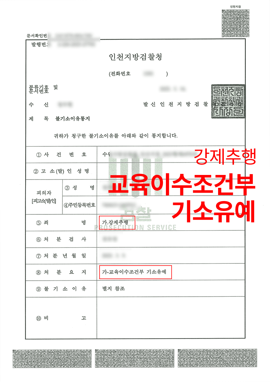 판결문·처분 결과 문서 (개인정보 마스킹)