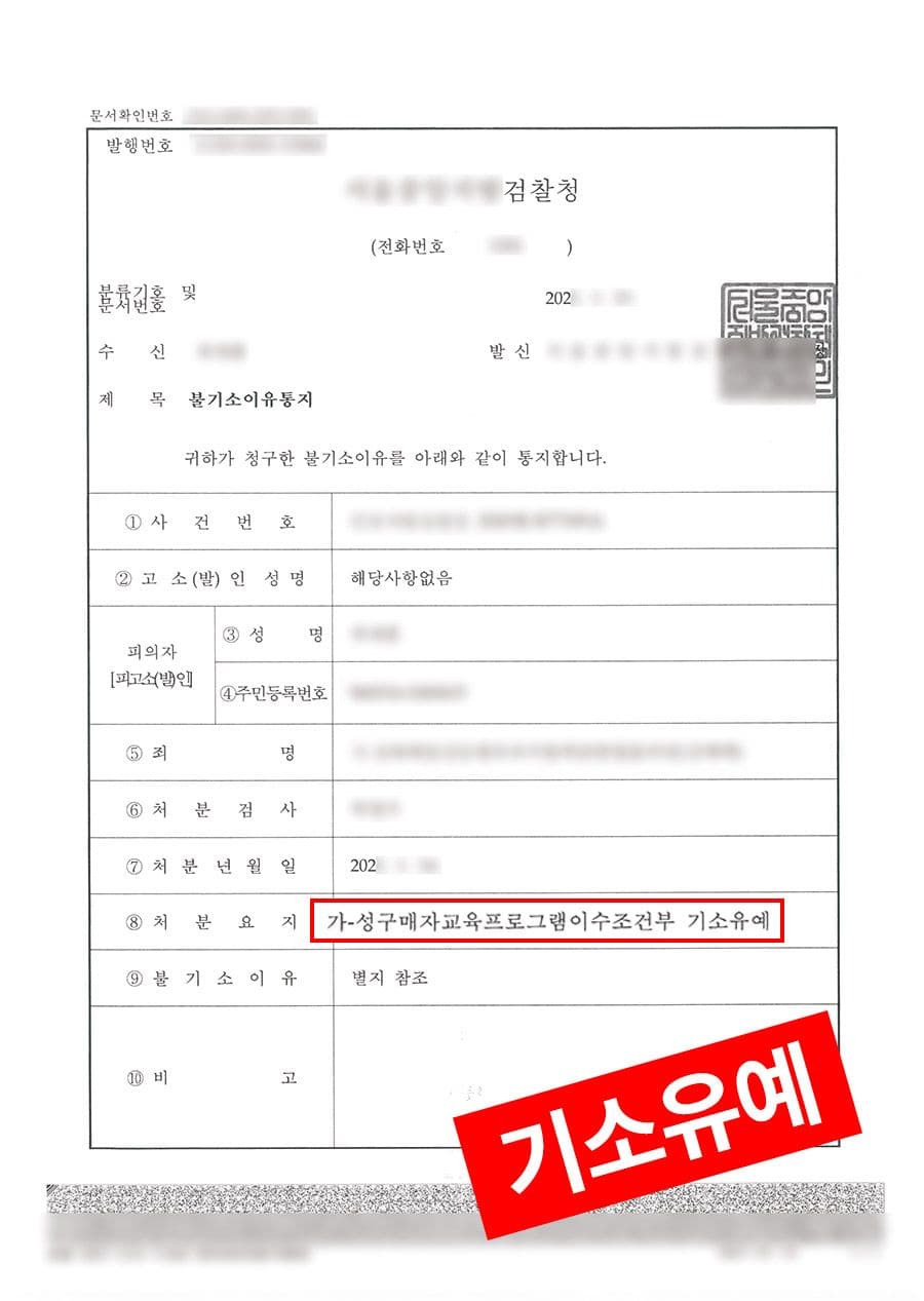판결문·처분 결과 문서 (개인정보 마스킹)