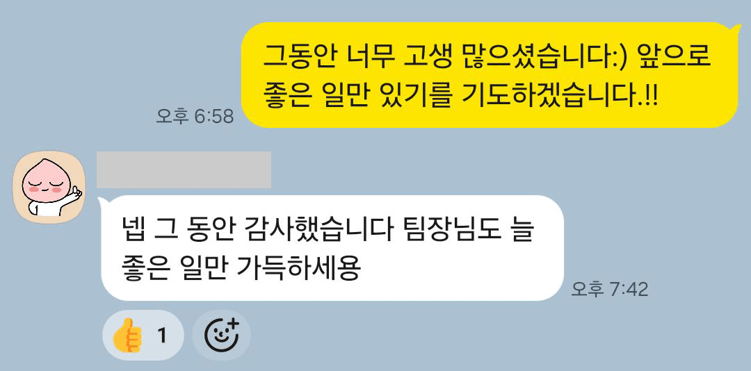 의뢰인 후기 카카오톡 메시지