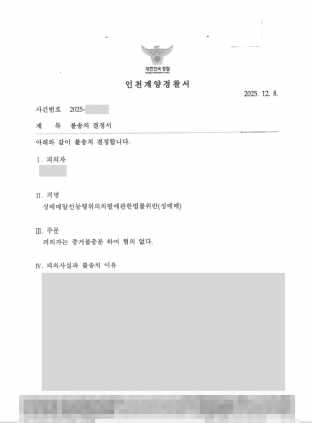 성매매, 성매매처벌, 성매매불송치, 성매매경찰조사, 증거불충분